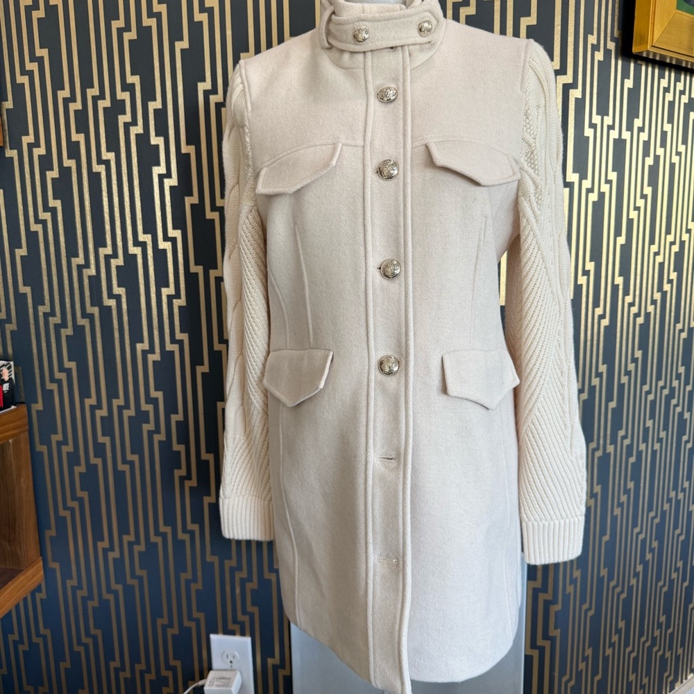 NWT Elie Tahari Cream Utility Jacket